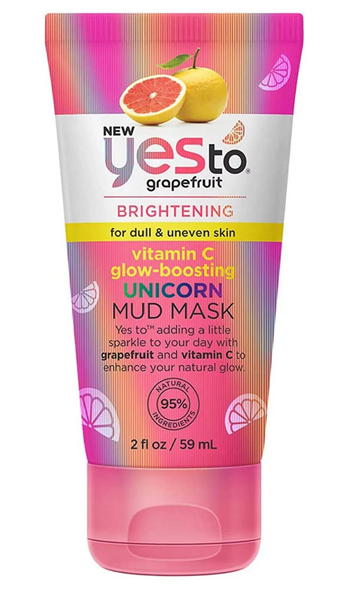 Yes To Grapefruit Brightening Vitamin C Glow Boosting Unicorn Mud Mask 2oz